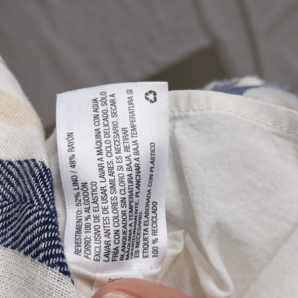 Universal Thread Pocket Dress Striped Blue, Cream White Size Medium - Picture 11 of 15